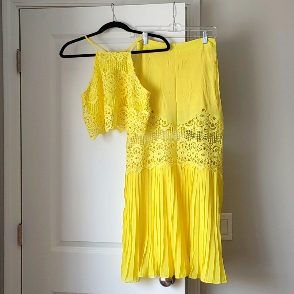 Crop Top and Skirt Set
